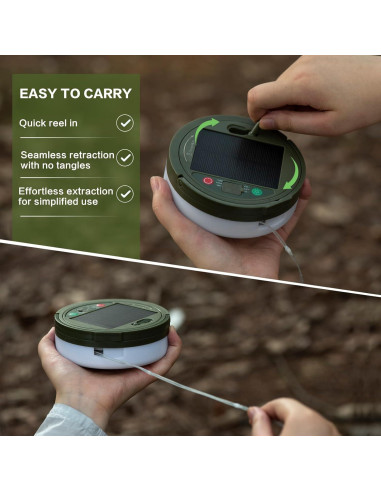 Luces de Camping Solares Sutaig 10m, 8 Modos, Impermeable