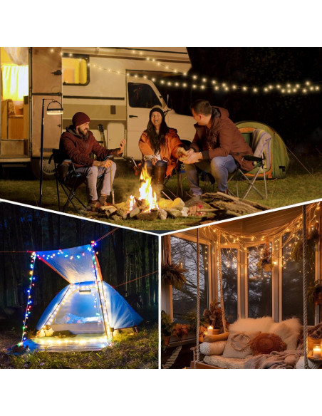 Luces de Camping Solares Sutaig 10m, 8 Modos, Impermeable