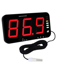 Medidor de Decibelios Landtek con Pantalla LCD 33 cm y Sensor 5 m