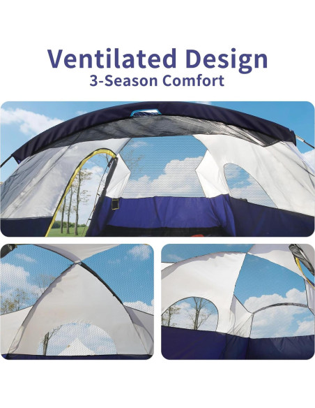 Carpa Familiar EchoSmile BOF1012 para 10 Personas Impermeable