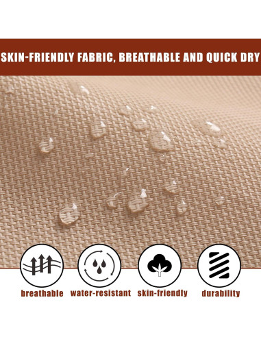 Hamaca TegerDeger 12FT Anti-vuelco Beige 204kg con Barra de Hierro