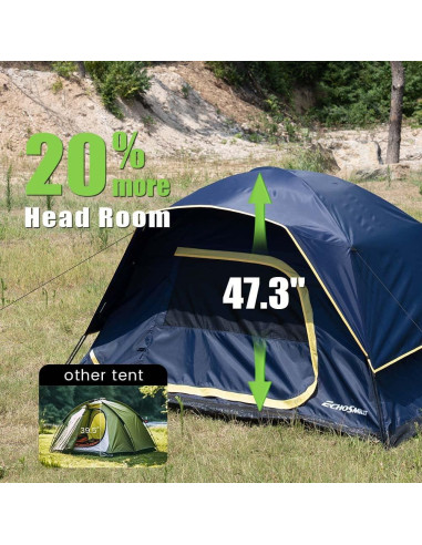 Carpa de Camping EchoSmile para 2 Personas, Impermeable y Ligera