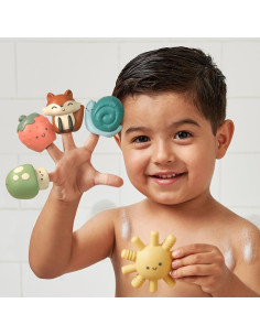 Conjunto de Juguetes de Baño Itzy Ritzy - 4 Marionetas y 1 Juguete 2