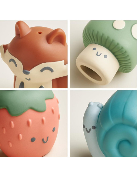 Conjunto de Juguetes de Baño Itzy Ritzy - 4 Marionetas y 1 Juguete