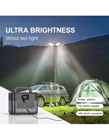 Luz de Camping Telescópica CONPEX 30000 Lúmenes LED IP67