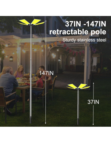 Luz de Camping Telescópica CONPEX 30000 Lúmenes LED IP67