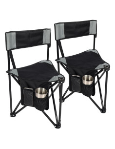 Sillas de Camping Plegables REDCAMP con Trípode 2 Unidades