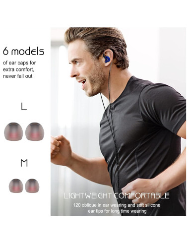 Auriculares UrbanX ix2 Pro In-Ear con Micrófono y Cable Antienredos