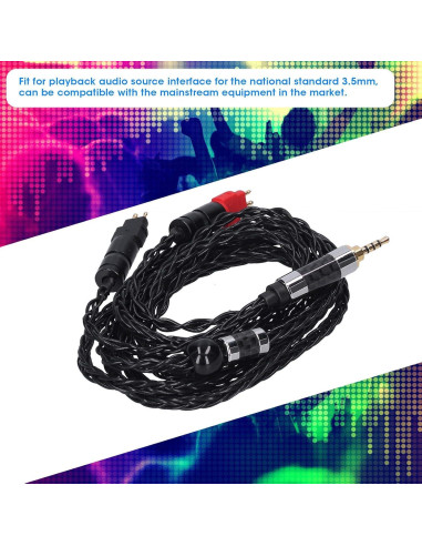 Cable de Audio Balanceado Sanpyl 8 Núcleos Plata 2.5mm para Sennheiser