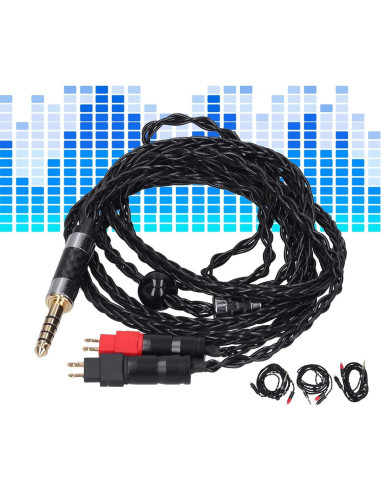 Cable de Audio Balanceado Sanpyl 8 Núcleos Plata 2.5mm para Sennheiser