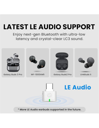 Adaptador Bluetooth 5.4 Avantree C82 USB-C para PS5 y PC