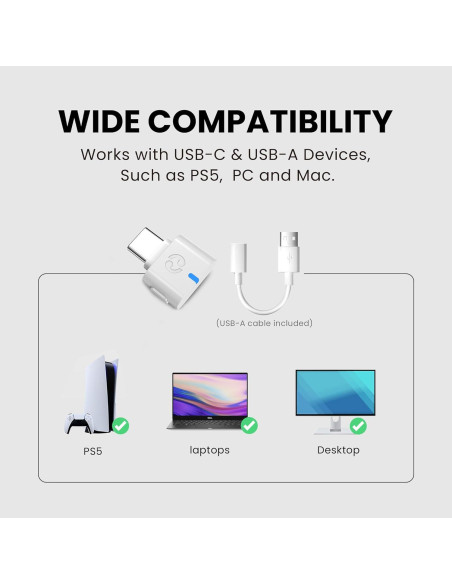 Adaptador Bluetooth 5.4 Avantree C82 USB-C para PS5 y PC