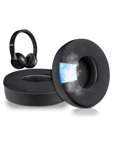 Almohadillas de Gel Refrigerante SoloWIT para Auriculares Beats Solo 2 y 3 - Negro