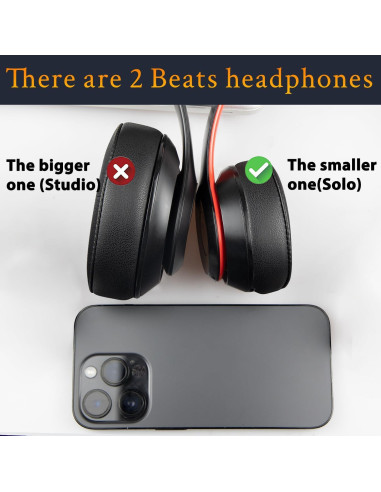 Almohadillas de Gel Refrigerante SoloWIT para Auriculares Beats Solo 2 y 3 - Negro