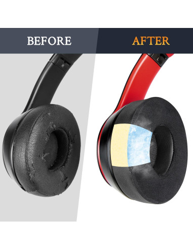 Almohadillas de Gel Refrigerante SoloWIT para Auriculares Beats Solo 2 y 3 - Negro