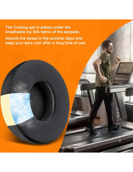 Almohadillas de Gel Refrigerante SoloWIT para Auriculares Beats Solo 2 y 3 - Negro