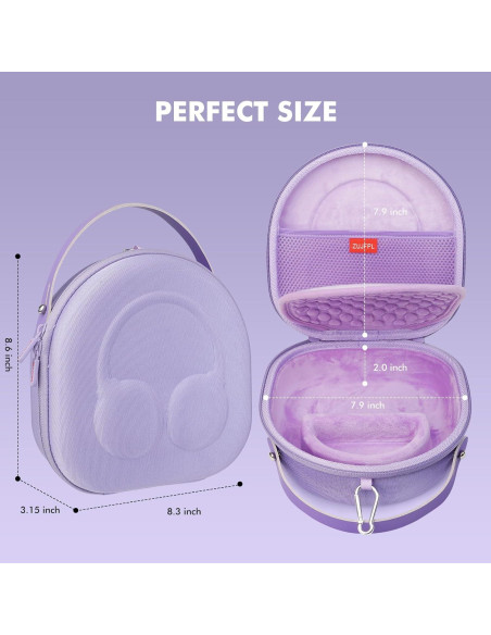 Funda Dura EVA ZUJFPL para Auriculares JBL y Anker - Púrpura