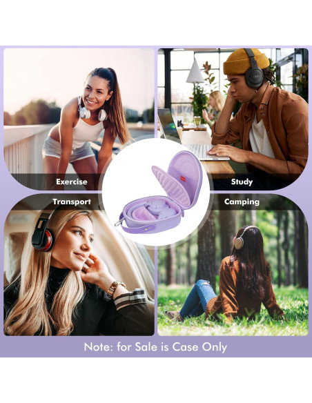 Funda Dura EVA ZUJFPL para Auriculares JBL y Anker - Púrpura