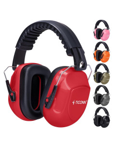 Auriculares TICONN con Cancelación de Ruido NRR 26dB Rojo