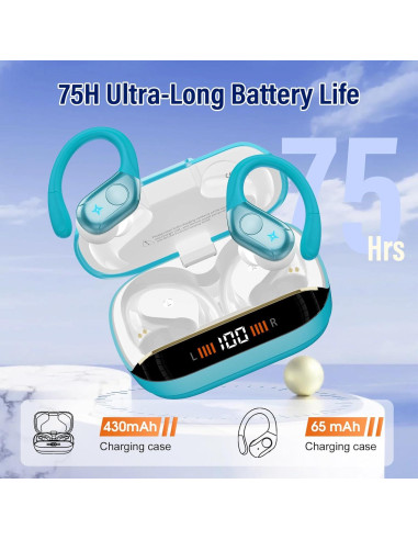 Auriculares Inalámbricos Bluetooth 5.4 BESING T12 IP7 75H