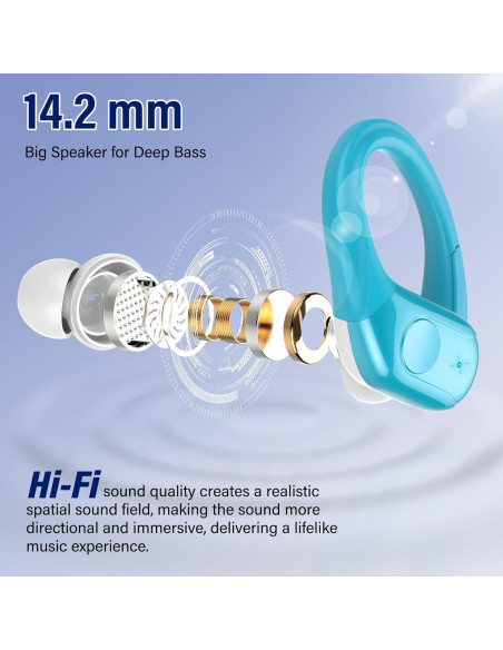 Auriculares Inalámbricos Bluetooth 5.4 BESING T12 IP7 75H