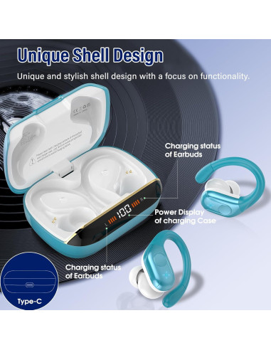 Auriculares Inalámbricos Bluetooth 5.4 BESING T12 IP7 75H