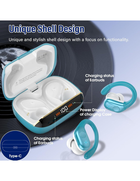 Auriculares Inalámbricos Bluetooth 5.4 BESING T12 IP7 75H