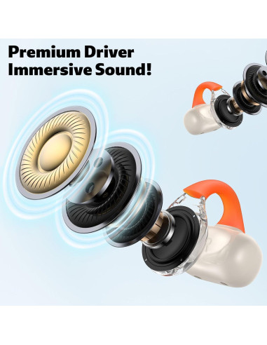 Auriculares Inalámbricos Bluetooth TOPAUX ACA-i22 Naranja