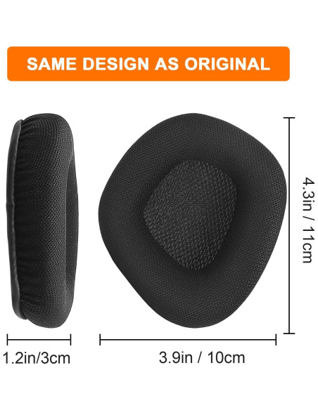 Almohadillas de Repuesto Corsair Void PRO RGB Gevo - Malla Negra