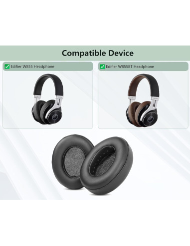 Almohadillas de Reemplazo Edifier W855 W855BT - Cuero y Espuma