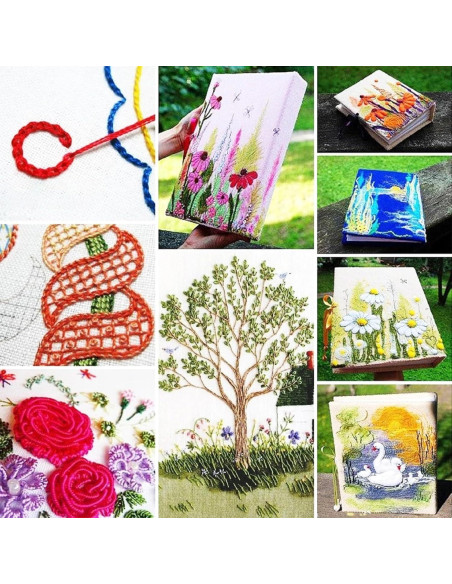 Kit de Hilos de Bordado Artxfovy 447 Colores 8m con Accesorios