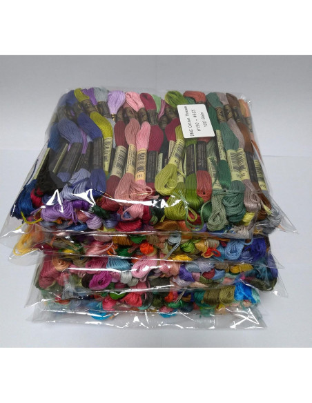 Juego de Hilos de Bordado de Algodón DMC 447 Tonos 8m Juego de Hilos de Bordado de Algodón DMC 447 Tonos 8m