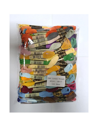 Juego de Hilos de Bordado de Algodón DMC 447 Tonos 8m