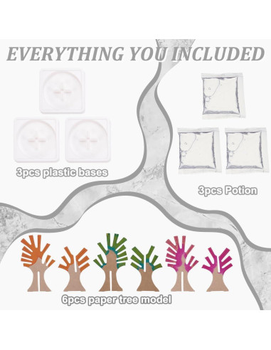 Kit de Crecimiento de Cristales WEBEEDY - 3 Árboles de Cristal