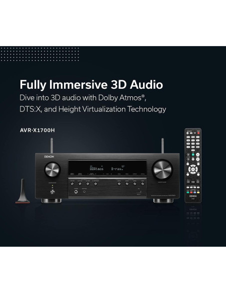 Receptor Denon AVR-X1700H 7.2ch 8K Audio 3D Renovado