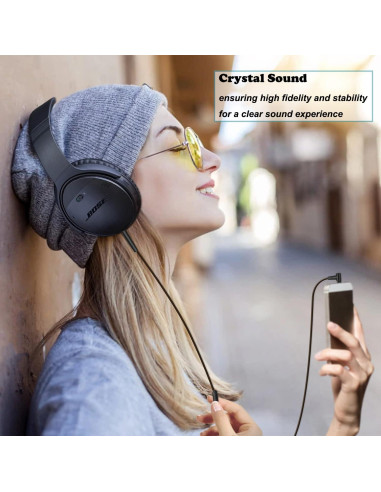 Cable de audio 3.5mm a 2.5mm Minochi para auriculares Bose QC45 QC35