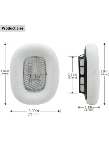 Almohadillas de oido Earrock para AirPods Max de piel de cordero