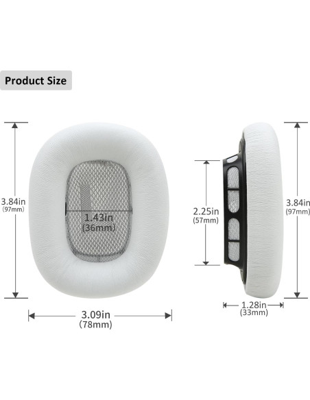 Almohadillas de oido Earrock para AirPods Max de piel de cordero