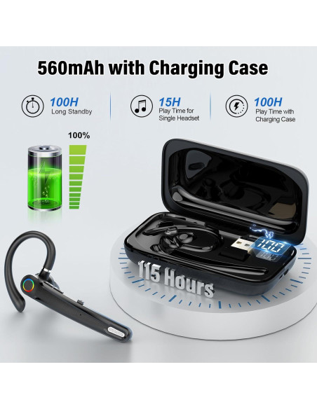 Auricular Bluetooth Inalámbrico Atheewon U8 con Cancelación de Ruido Auricular Bluetooth Inalámbrico Atheewon U8 con Cancelación de Ruido