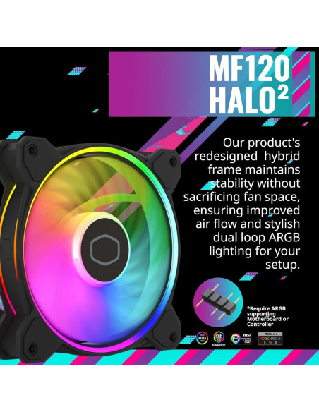 Cooler Master Hyper 212 Halo Negro Enfriador CPU 154mm ARGB