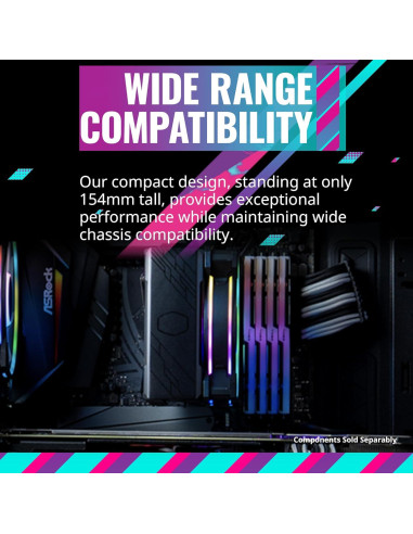 Cooler Master Hyper 212 Halo Negro Enfriador CPU 154mm ARGB