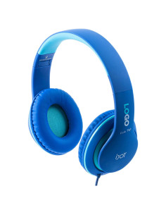 Auriculares iJoy para Niños con Micrófono - Protección Auditiva Azul