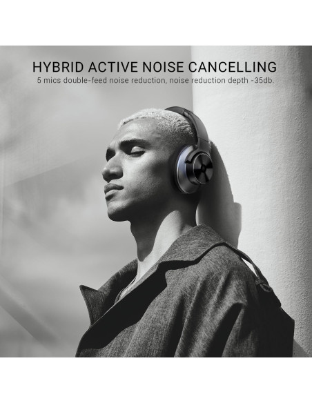 Auriculares OneOdio A10 Bluetooth ANC, 62H Batería, Negro-Azul