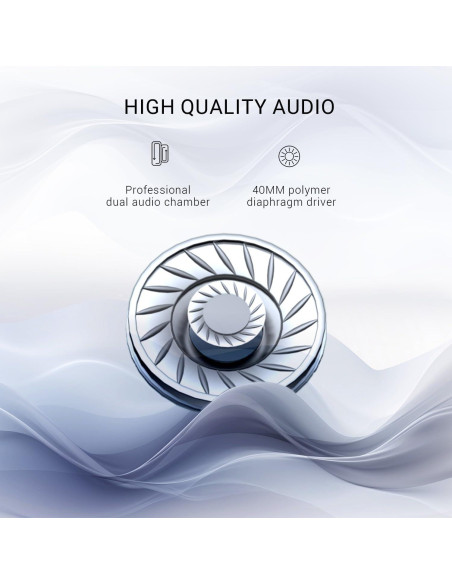 Auriculares OneOdio A10 Bluetooth ANC, 62H Batería, Negro-Azul