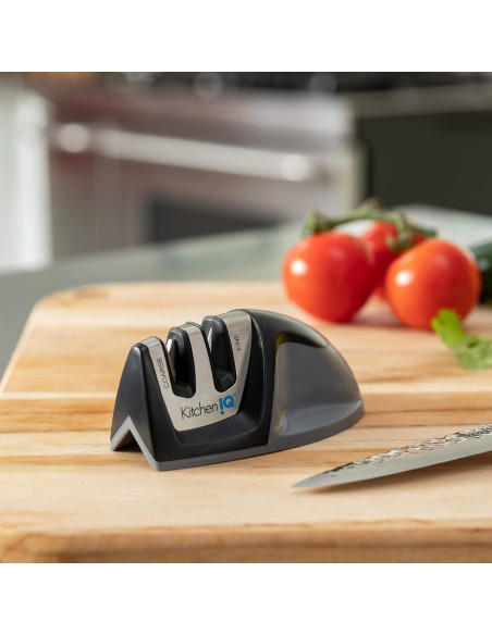 Cuchillo Chef Fibrox Pro Victorinox 20 cm + Afilador KitchenIQ