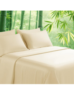 Juego de Sábanas Queen LBRO2M 6 Piezas Viscosa Bambú 1800 TC 2