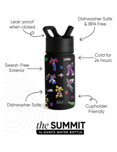 Botella de Agua Aislada Simple Modern 414ml Transformers 2