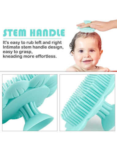 Cepillo de Silicona para Bebés LNQ LUNIQI - Masaje y Exfoliación