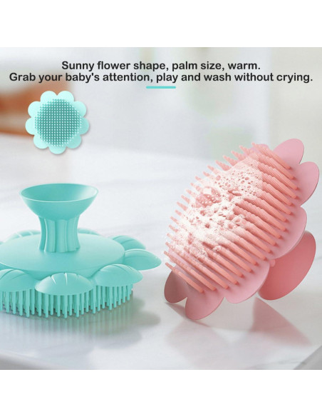 Cepillo de Silicona para Bebés LNQ LUNIQI - Masaje y Exfoliación
