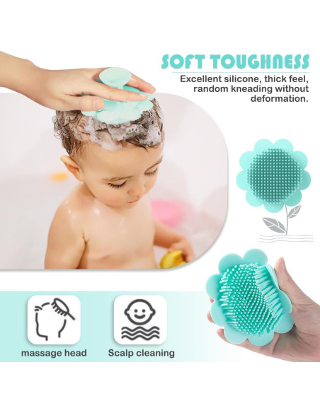 Cepillo de Silicona para Bebés LNQ LUNIQI - Masaje y Exfoliación